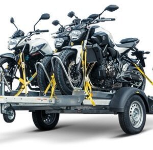Remolque para 3 motocicletas HUMBAUR HM 752113, eje único, 750 kg